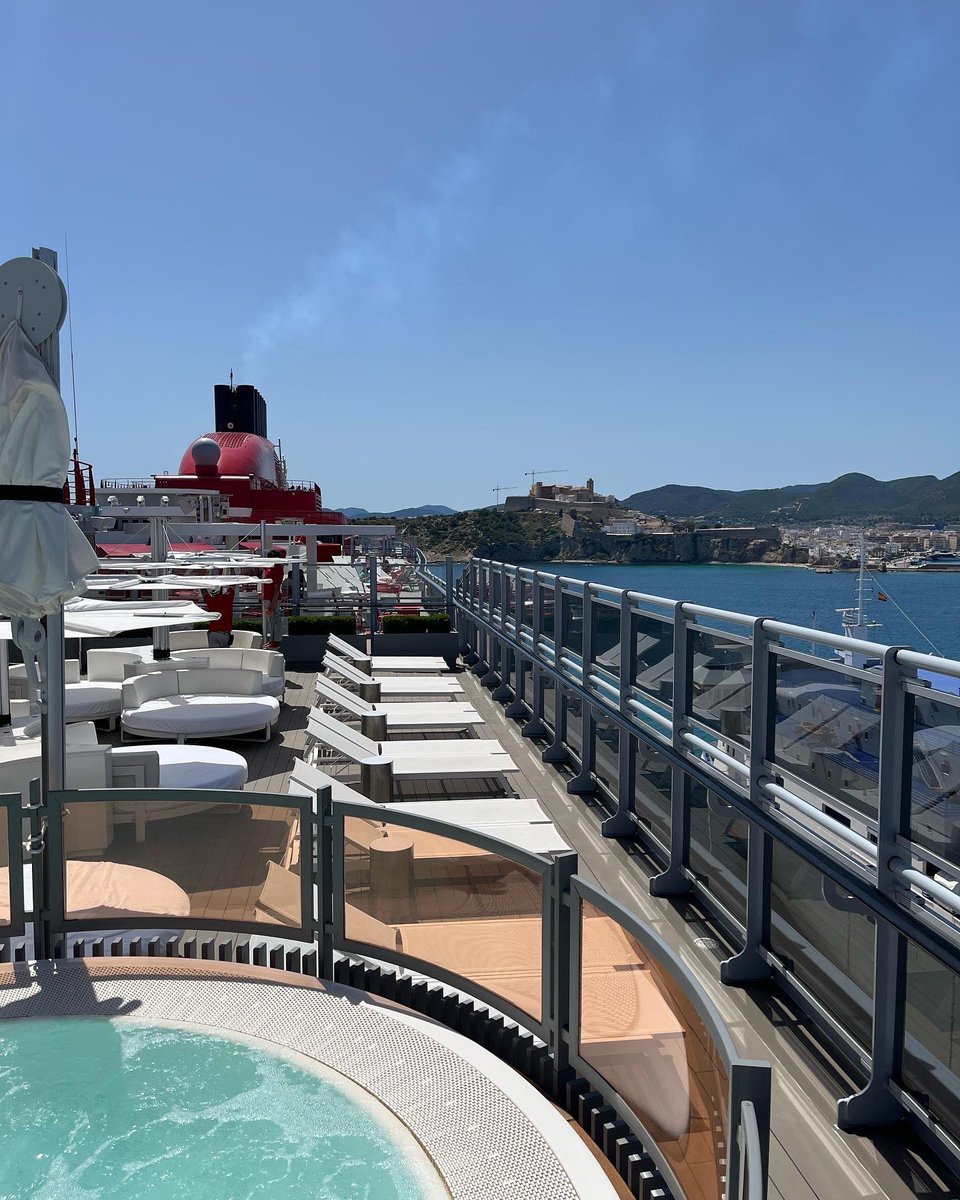 Hola from Ibiza! #vvfirstmates #richardsrooftop #valiantlady #virginvoyages #BESTcruiserver #rockstar #cruiselife