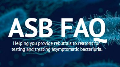 In 2022, asymptomatic bacteriuria is still over-treated!
To help stewards reduce urine culturing and unnecessary treatment for ASB, I made this pilot list of common rebuttals with links to evidence. Would you use this? What would you add?
sites.google.com/view/asphds/as…
#idtwitter
