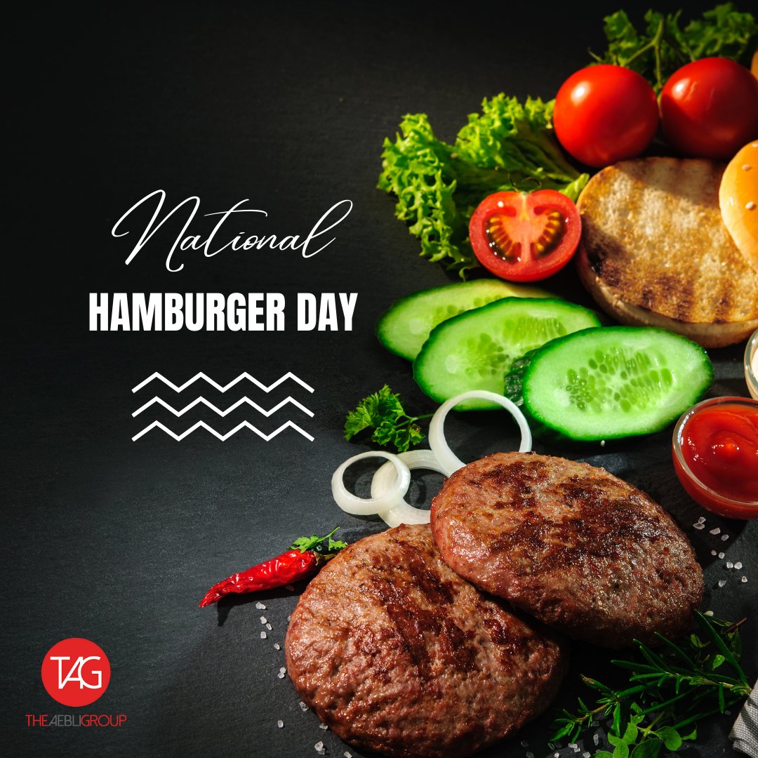 AebliGroup's tweet photo. Did you know? It's National Hamburger Day. What's your favorite topping? 
#nationalhamburgerday #hamburger #topping #TAG #provenprofitable #marketing #businessdevelopment https://t.co/E2pBXAi5YB
