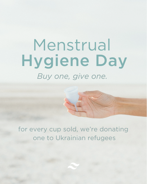 Happy Menstrual Hygiene Day ✨ Today, May 28th for every Saalt cup sold, we are donating period care to people leaving Ukraine to find safety in Poland. Your purchase helps them receive the care they need. Buy one, give one today only!
