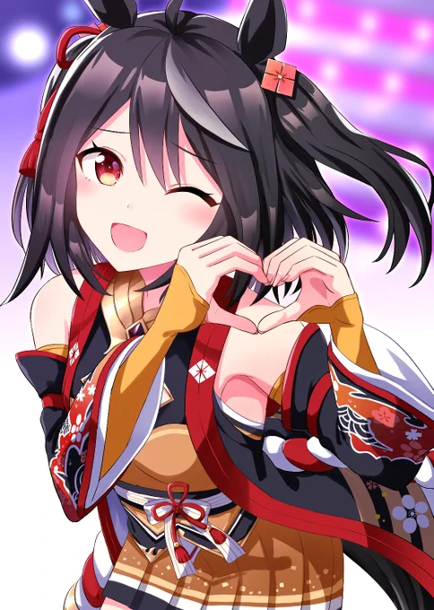 ハートポーズなキタサンブラック

お助けキタちゃんめっちゃ好きぃ…

#ウマ娘
#キタサンブラック 