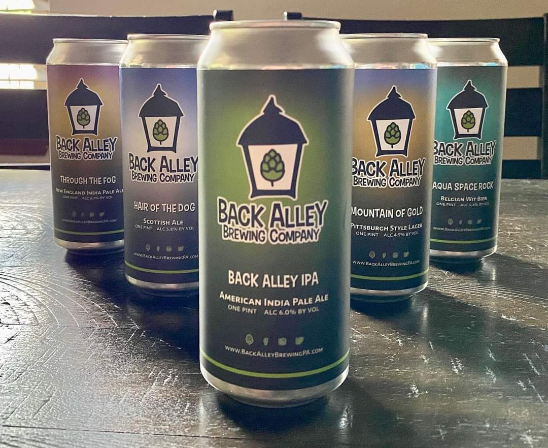 BackAlleyBrewCo's tweet photo. Kick off Memorial Day weekend by stocking up on the good stuff! We have an awesome can line up with five varieties available to go. A long weekend is better with good company and a fresh local brew.

Cheers, we'll see you Saturday 12-6!

#brewlocal #dormont #pittsburgh #craftbeer https://t.co/RCVHlyOZqK