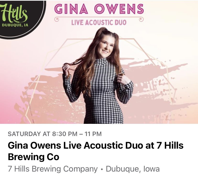 DUBUQUE! Come hang from 8:30-11 at 7 Hills tonight. ❤️