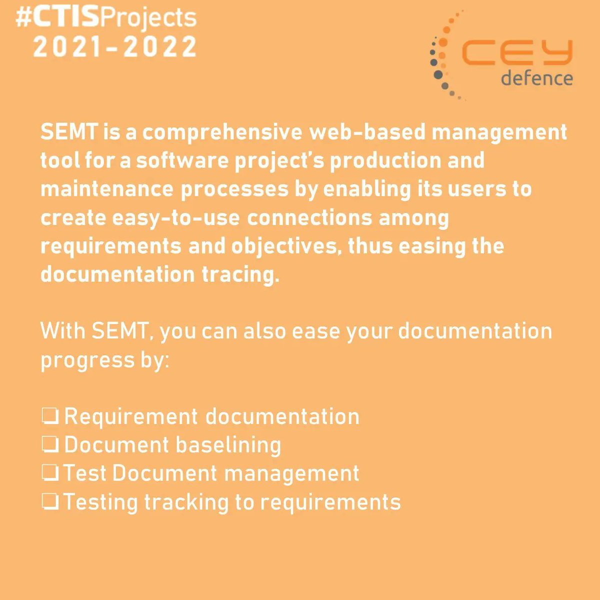 CTISBilkent's tweet photo. SEMT is a comprehensive web-based management tool for a software project’s production and maintenance processes. SEMT development team: Demir Kösterit, Fuatcan Akdağ, Niyazi Berkay Çokuysal and Aytuğ Berk Şengül. More photos of SEMT: https://t.co/NRkKDGZyhA #CTISProjects https://t.co/SPFT0HRX2J