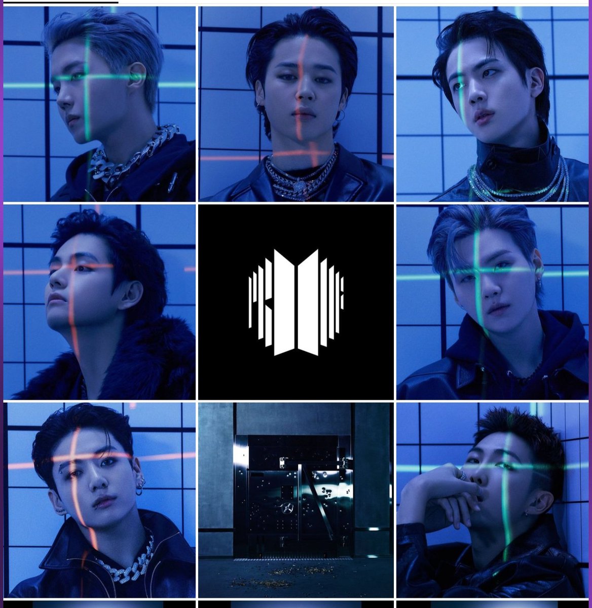 candiapple45's tweet photo. Hmm, the hyung line have green lasers and the maknae line has red. Also, the safe that has been highly damaged from being shot at. The cogs in my brain are spinning!
@BTS_twt #BTS #방탄소년단 #BTS_Proof #ProofConcept #Proof_ConceptPhoto2 https://t.co/X1USUra2c7