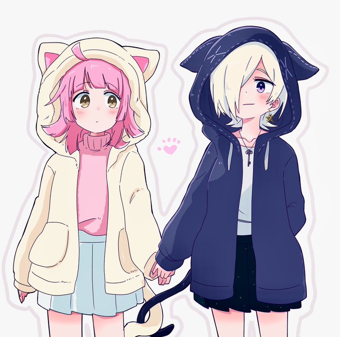 「animal hood cat ears」 illustration images(Popular)