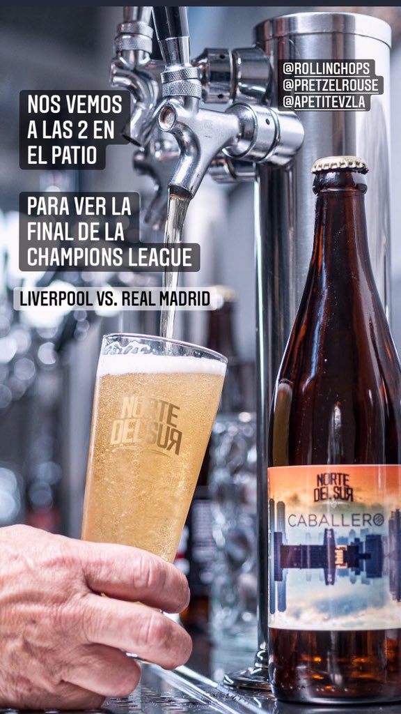 VENortedelSur's tweet photo. Vente a #elhatillo !  Hoy dos súper actividades en nuestra fábrica #hazloquetedepaz #cervezaartesanal #craftbeer #ChampionsLeague https://t.co/Sf07sQhANF