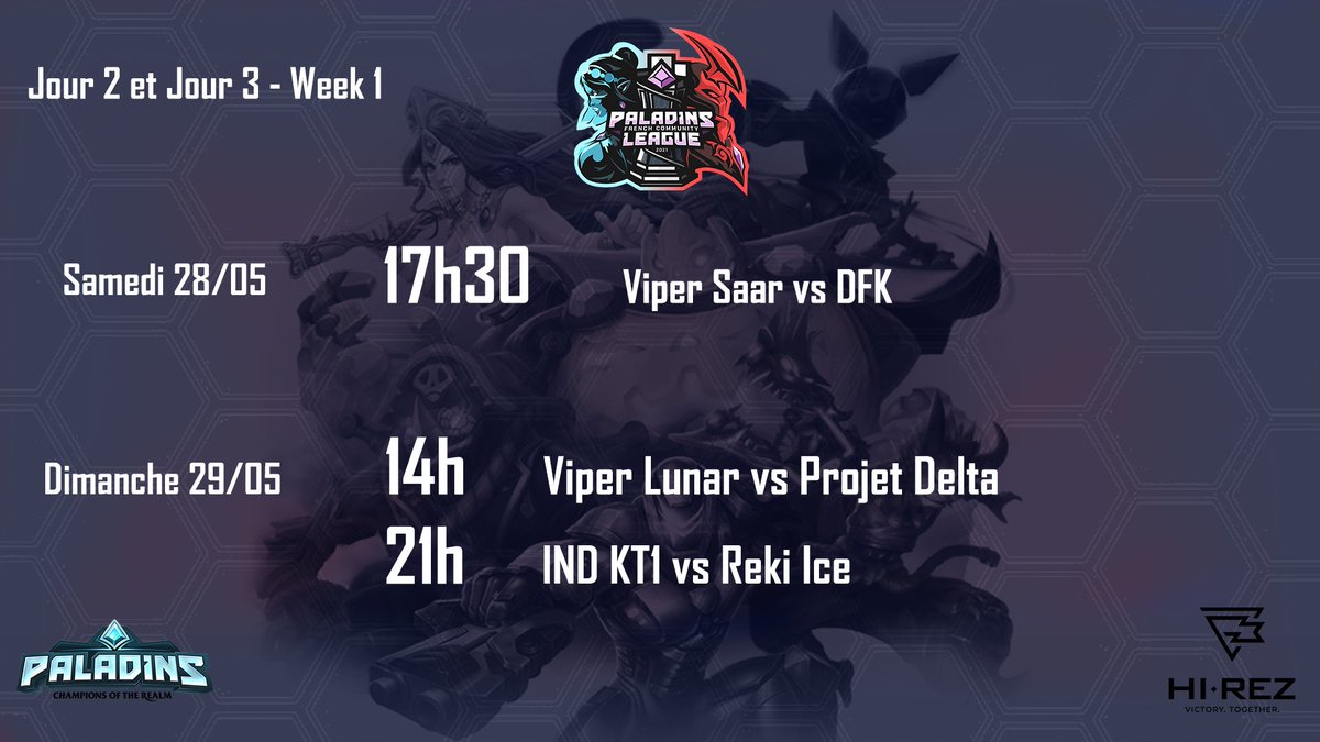 PFCL_'s tweet photo. Exceptionnellement, retrouvez un match ce soir et deux 2 matchs demains tous a des horaires différents :

On se retrouve donc pour le cast du match Viper Saar vs DFK :

https://t.co/SDWi5pqWHT

GLHF ❤️ https://t.co/0iludqPUBF