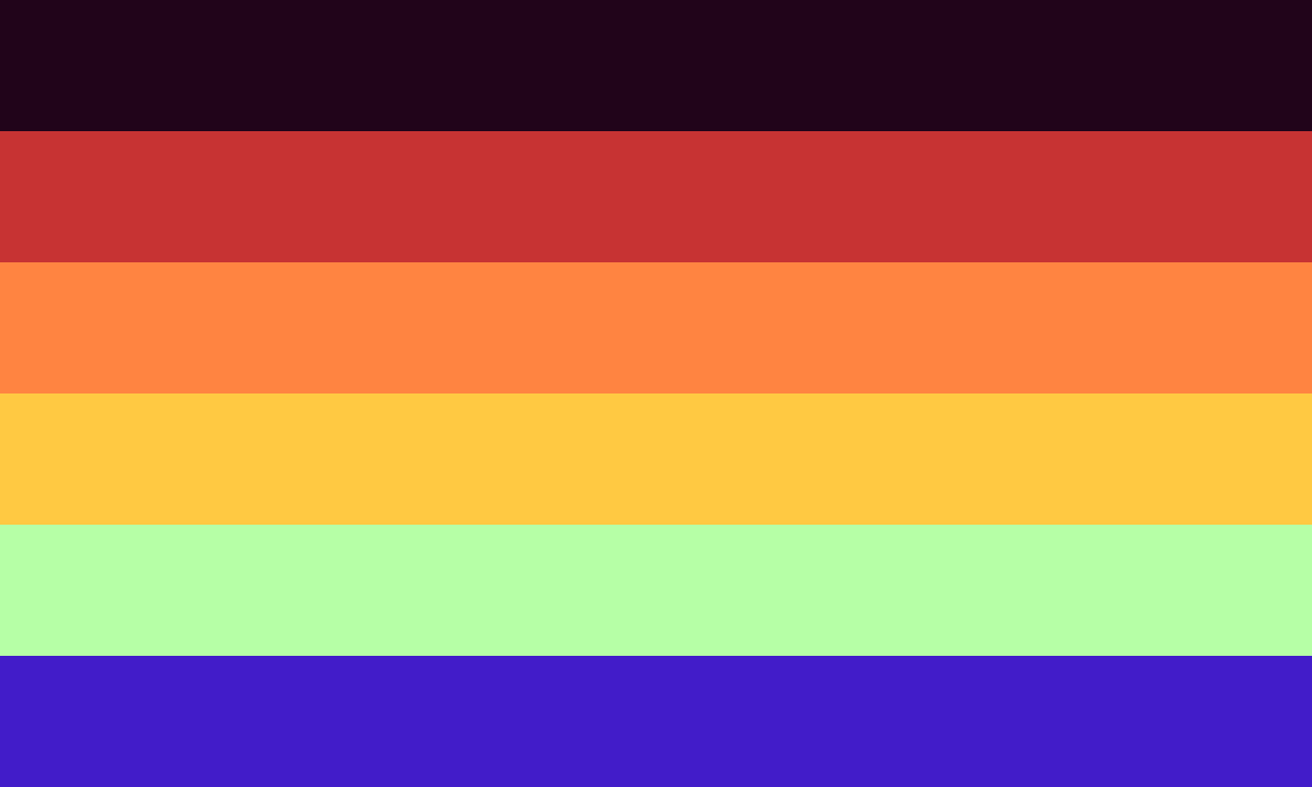 irredeemabun's tweet photo. Looking at pretty flags is kind of a guilty pleasure of mine, so I decided to take a crack at a pro-fiction flag for fun! I will write the meanings of the colors below, but there is also a picture listing them. (Also Nanachi ๐) #proship #antianti #profic #comship #antihara https://t.co/knj5Nq4FSC