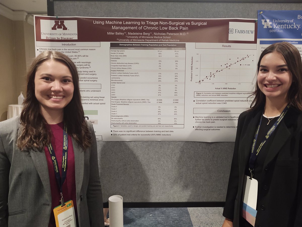 GopherPMR's tweet photo. As we start to wrap things up here we would be remiss not to mention the strong medical student presence from @umnmedschool here at #Physiatry22. 3 posters and strong representation in the @AAPhysiatry_MSC and #RREMS. The future is bright for PM&R at the U. https://t.co/cnuEBT16Qc