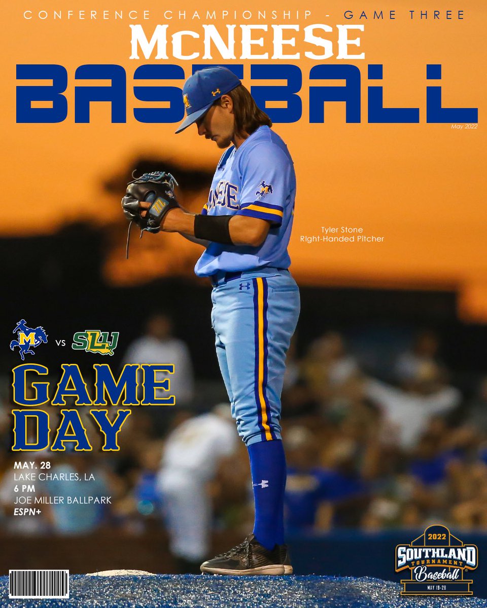 McNeeseBaseball's tweet photo. It all comes down to this👀

🆚 SLU
⏰ 6 PM
📍 “The Jeaux”
📊 https://t.co/fkEfG01we3
📺 https://t.co/UfLD2mbSFB
🎟 https://t.co/Ic4wIQnKqS

#GeauxPokes | #FERDA https://t.co/GPIVuOpjzl