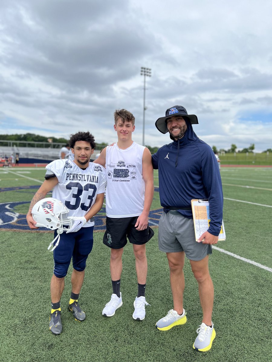 HumbertCoach's tweet photo. Day 3 / 5 Star combine at Bishop McDevit @DevinWhitlock3 @EvanPohlot https://t.co/BE51jVVdvn