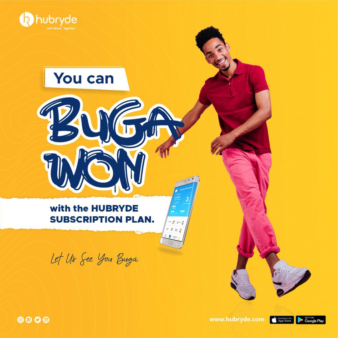 Buga all you want when your app is funded. 

No dwindling fares, no sudden hike, and no disruption of service. Enjoy comfort and luxury when you commute with Hubryde. 

Signup now, click here IOS: play.google.com/store/apps/det…
 Android: apps.apple.com/ng/app/hubryde…

#RideHailing #PlanAhead