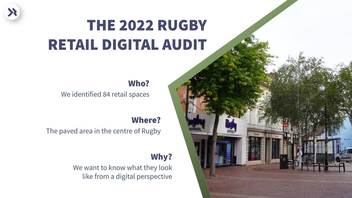 digital_rugby's tweet photo. We're off ... the 2022 Rugby Digital Audit is underway.

We love living in Rugby! It a historic town with a long rich history known throughout the world. It is also the place where we go for coffee, take-aways, hair-cuts and much more. But what is the digital trajectory of Rugby? https://t.co/cE2KKPzTH7