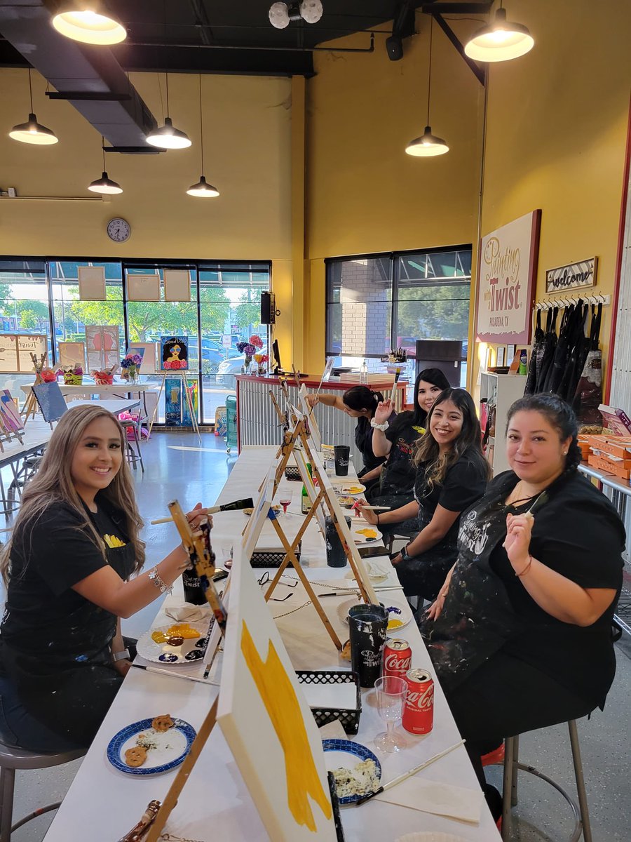Staff night out. Painting with a Twist! Supporting #PasadenaTX