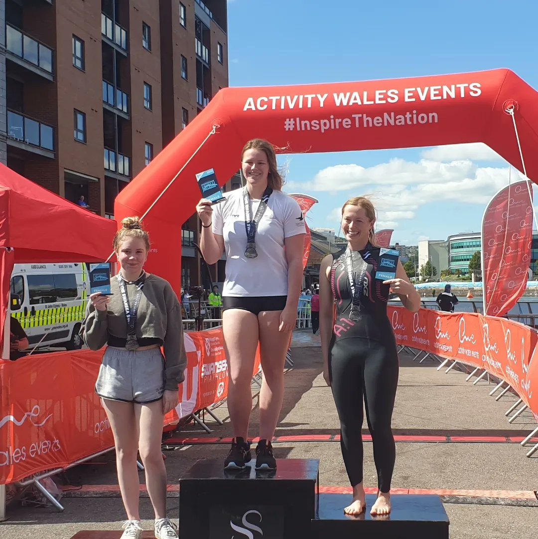 Swam it faster than we could walk it and support her #swanseaswim #swanseaaquatics