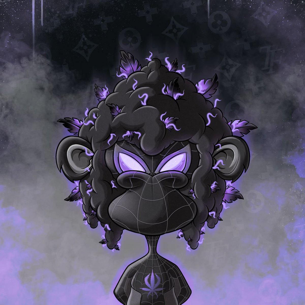 🚨 This Just In 🚨  <a href="/Mr_Twofu/">Mr Twofu</a> creator of <a href="/SkunkyChunks/">SkunkyChunks</a> bringing the 🔥🔥🔥 with Dark 'Friendly Neighborhood SkunkMonkey' 1 of 1 with unlockable Signed Print for the Winner of the Auction 💯