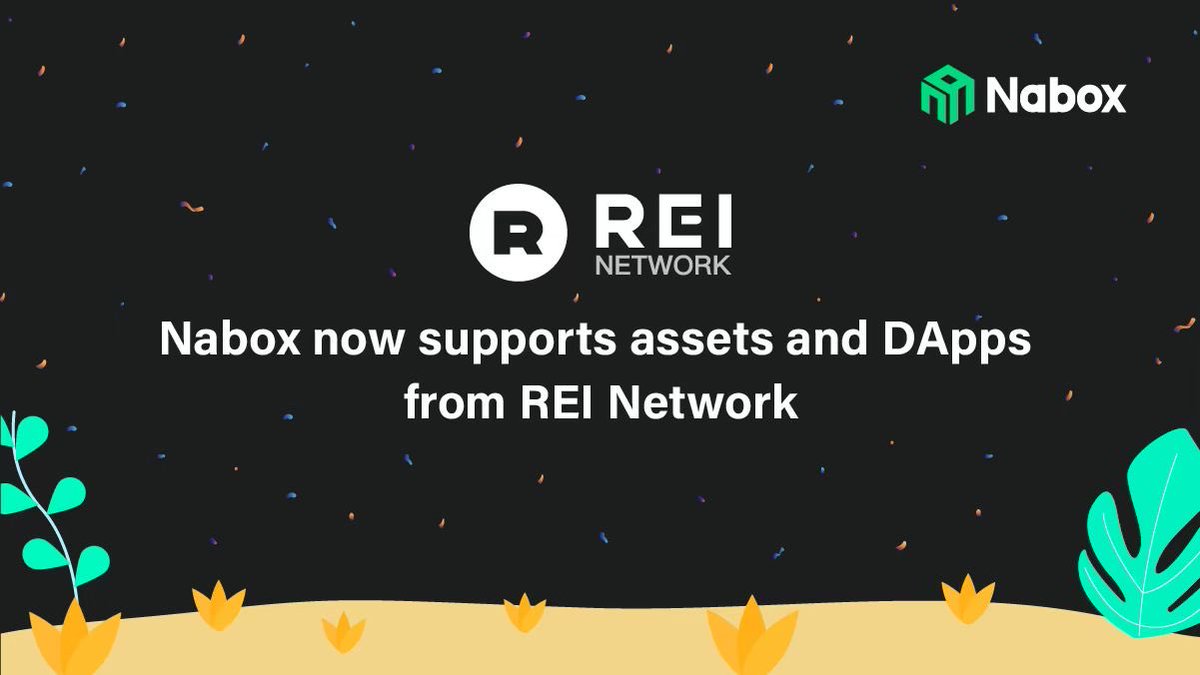 Nabox now supports assets and DApps from REI Network 👏<a href="/GXChainGlobal/">REI Network｜From #GXChain!</a> 

REI was developed for the evolution trend of the #blockchain， to achieve a lightweight, #EVM compatible, higher performance, and no fee blockchain framework

#Nabox #reinetwork #CrossChain #Wallet