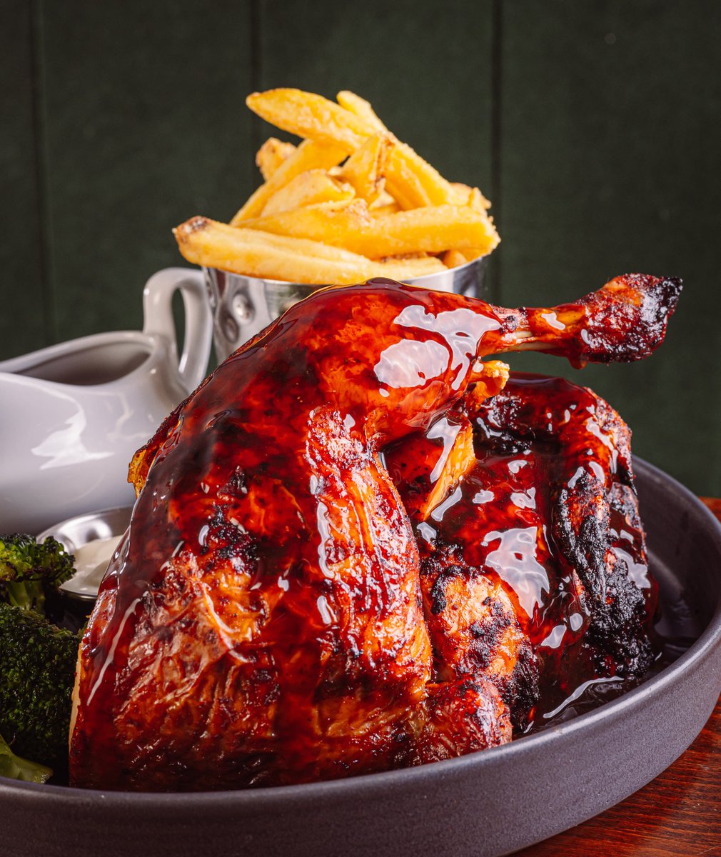 And just like that… the last weekend of May is upon us 🤨🤣

Come down and try our signature beer infused dish; we roast whole British free-range chickens in a special dry rub, keeping them tender and moist by steaming them over a can of our own-brewed American Pale Ale 🍗