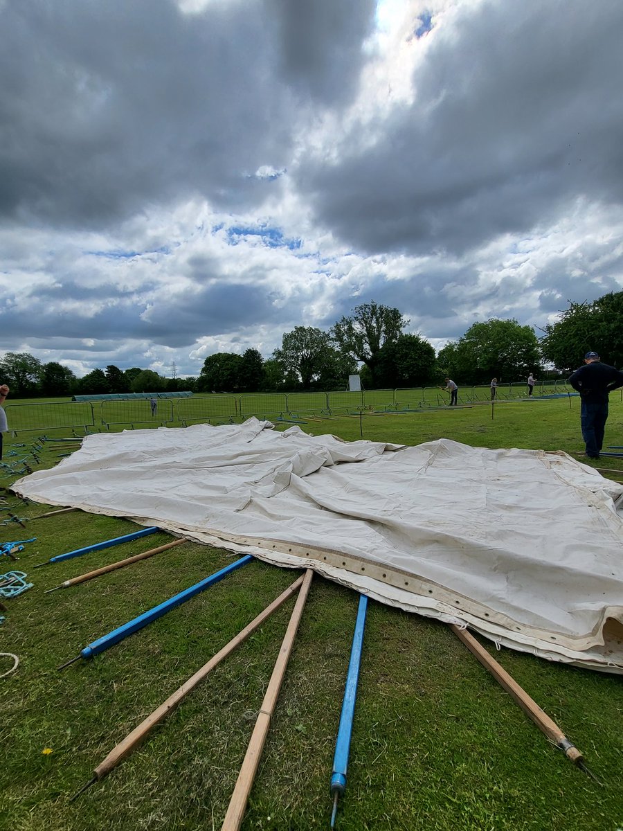 Set up for Hatherns Big Jubilee Week started today! The marquee is now up for a weeks worth of great events, starting on Monday!
