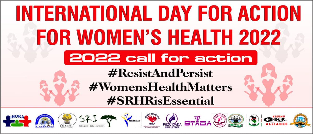 Today we Joined other Partners in Celebration of INTERNATIONAL DAY FOR ACTION FOR WOMEN'S HEALTH 2022.. declaring 2022 Call for action..#SRHRisEssential ..
<a href="/inukasuccess/">Inuka Success Organization</a> 
<a href="/stadakenya/">STADA Kenya (Thrive Sister)</a> 
<a href="/BokaHaven/">Boka_Haven CBO</a> 
@Nyalendayoungtask.
