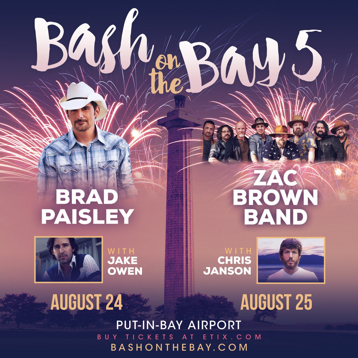 See Brad Paisley, Jake Owen, and Blanco Brown on Wed August 24! 

Click here---> https://t.co/qiHjKsjFmF https://t.co/o8amLLINCK