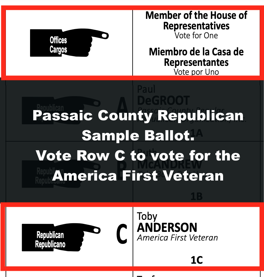 TobyAndersonNJ's tweet photo. Have you checked your sample ballot? Primary day is less than 10 days away and we're less than a week away from early voting! #TakeBackNJ #NJ11 https://t.co/9q6LmZtc5b
