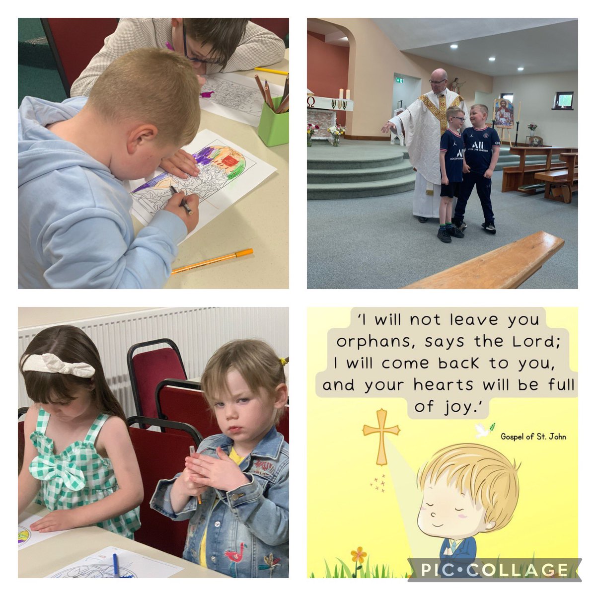 StDavidsParish's tweet photo. Children were learning their prayers tonight. @StDavids4 @CamillaMinnis @Louisewhomes https://t.co/GetU3fMuTg