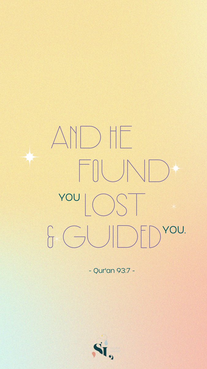 LoveSilvrLining's tweet photo. And He found you lost &amp; guided you Qur’an 93:7 #LoveSilverLining #quranicquotes https://t.co/Qsu5zEmDfj