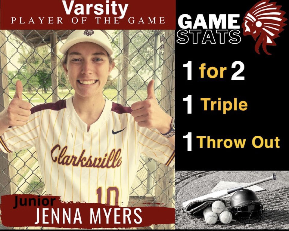 The Indians HAD A DAY! We beat Columbus Catholic 12-0 and Charles City 12-2.
Cailyn Hardy was our 1st POG. She hit her 1st career homerun in the first game! Jenna Myers was our second Player of the Game for being hot on the bats and catching a runner stealing! 
#WIndians