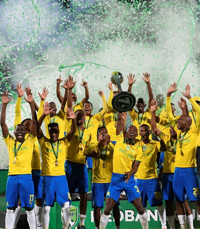 PUMASouthAfrica's tweet image. Domestic mission complete 🏆🏆🏆. @pumafootball @Masandawana #Sundowns #NedbankCup