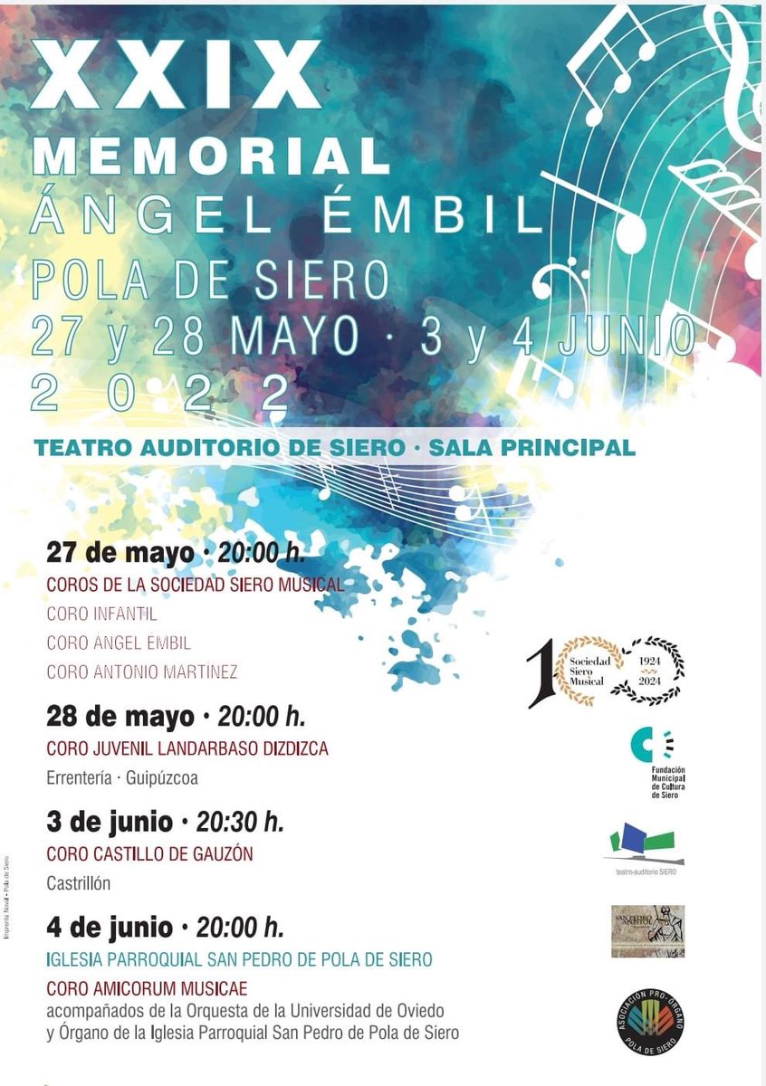 adgfrutos's tweet photo. Memorial Ángel Embil, un clásico en Siero #lapolamola #sociedadsieromusical #musicacoral https://t.co/uwbwCaLp3K