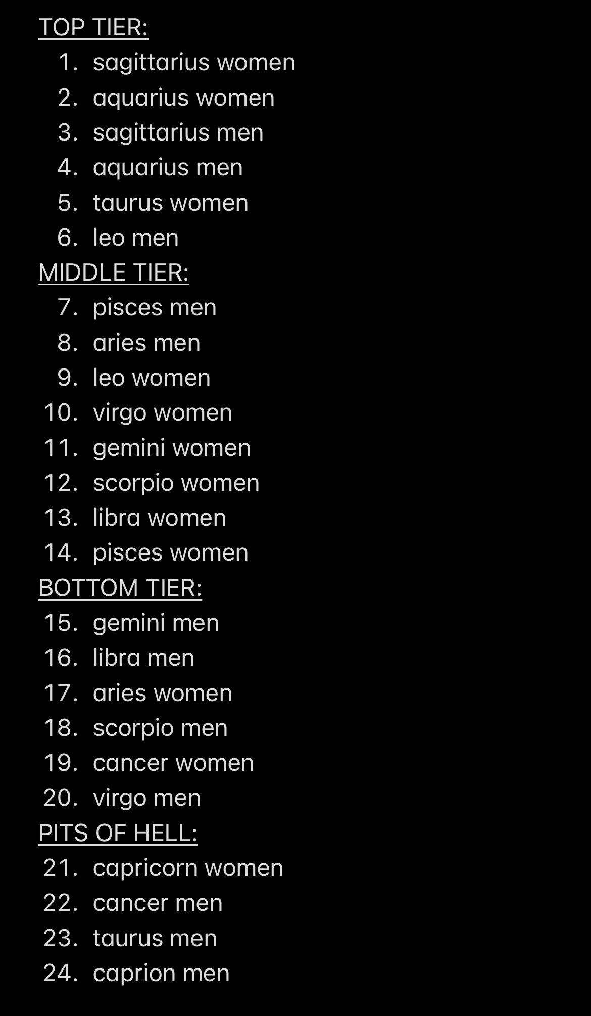 bae 🍡 on Twitter "my take on the star signs ranked https//t.co