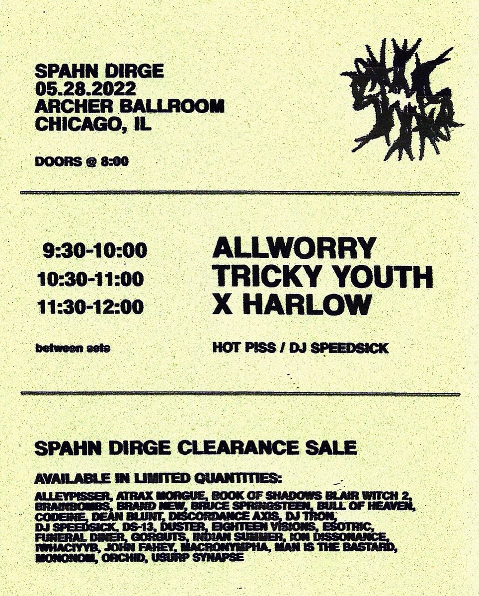 ALLWORRY's tweet photo. TONIGHT. CHICAGO. 
-3012 s archer ave https://t.co/WB5Xl2Qfig