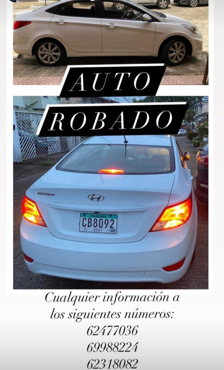 Se agradece toda la ayuda para divulgar la información de este auto robado anoche en Betania. Favor hacer RT, gracias!!!!! <a href="/ProtegeryServir/">Proteger y Servir</a> @JComunalBetania