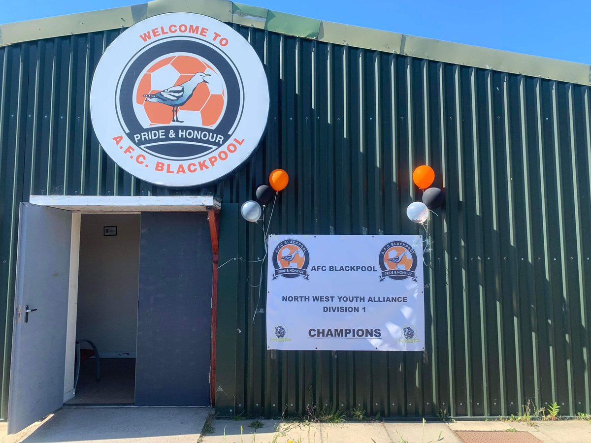 🏆🍻 All set for our Under 18’s (<a href="/AFCBlackpoolYT/">AFC Blackpool Under 18’s</a>) presentation evening tonight at Jepson Way. A big thank you to Media Sign Prints for the banners! #upthemechs