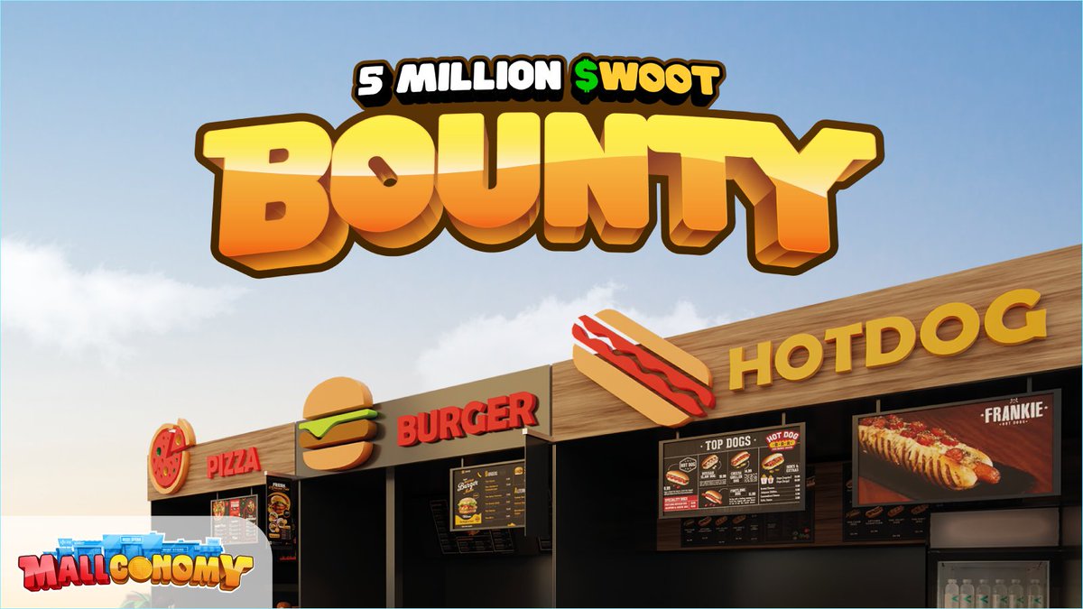 mallconomy's tweet photo. So you're the lucky winner of our 5 MILLION $Woot bounty, you've bagged yourself a prime piece of in-mall real estate.💥

What are you selling? 🤔

Join the Bounty 👉https://t.co/9O9EFx3y3t

#NFT #playtoearn #Metaverse https://t.co/BjpEfJSN4z