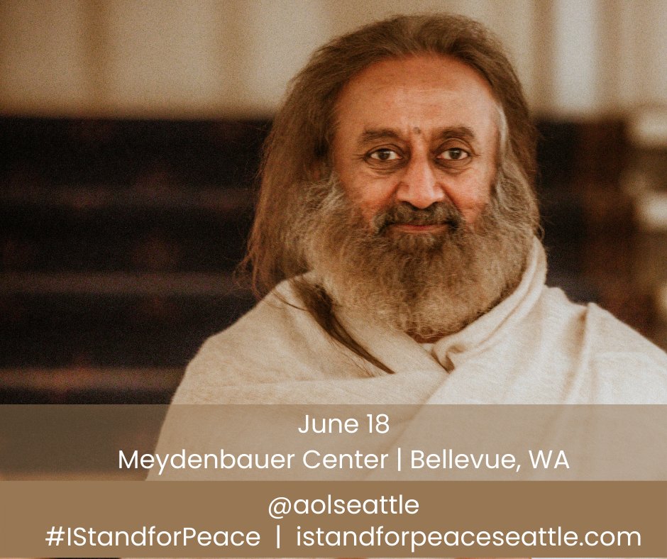 AOLSeattle's tweet photo. World peace canβt come by high-level policies. World peace grows from right where we are. It is peaceful individuals who can make a peaceful world, Sri Sri Ravi Shankar.
#IStandforPeace #PeacewithinMe #IStandforPeaceSeattle #PeaceintheWorld
https://t.co/OLH5hOhj6X https://t.co/Y4ApnAzfw5