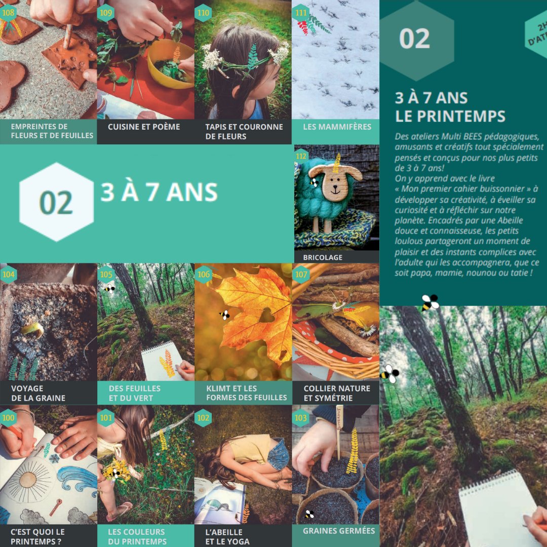 BeesMulti's tweet image. 🐝🐝Multi BEES 🐝🐝
Hey les petites fleurs 🌸🌼🌻

Découvrez notre catalogue mais plus particulièrement notre partie Nature pour les 3 à 7 ans

Venez réserver votre atelier pour passer un moment ludique avec votre enfant 🤩
multibees.com/ateliers/ateli…

Des BEES ! 🐝🤩
#multibees