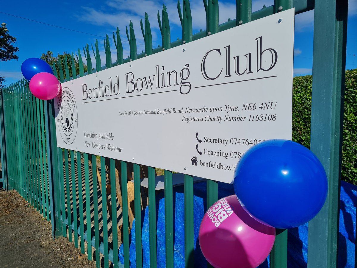 BowlsBenfield's tweet image. Our setup for the @BowlsEngland  big bowls weekend in Newcastle.
Missed today? Still time to try it out, sun 29th May 1-3 !