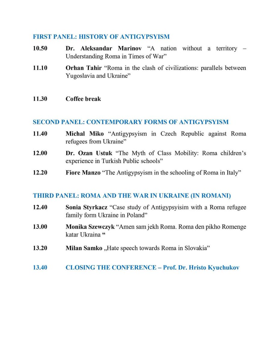 ozanustuk's tweet photo. I will be speaking at the International Online Conference: Antigypsyism in Wartime (29 May), about the myth of class mobility in terms of Roma children’s experience in Turkish Public schools. Join us via https://t.co/tGzdScAbFy
Meeting ID: 926 8284 5605
Passcode: sA1CFW https://t.co/4dpBwGcYVs