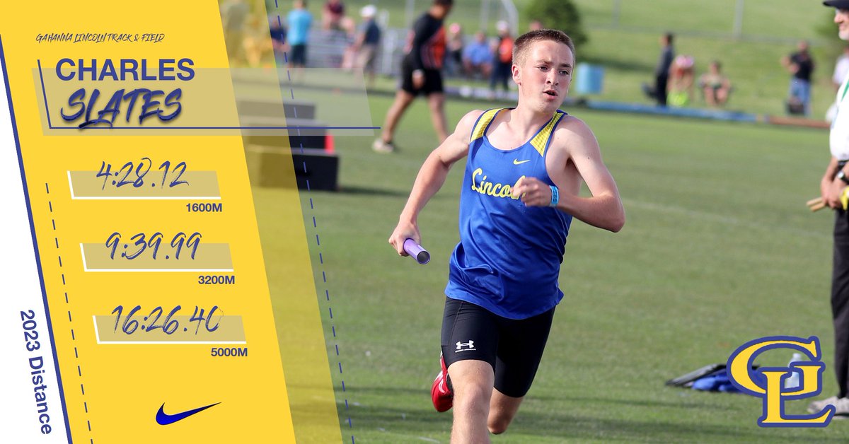 Gahanna Lincoln Boys T&F (@lincoln_tf) on Twitter photo Congratulations <a href="/CharlesSlates/">Charles Slates</a> on qualifying to the OHSAA State Championships in the 4x800m Relay! He finishes 1⃣1⃣th in the 3200m at the Regional Championship. A true leader and one of the hardest workers in the sport. Excited about the continued growth! #LEAP <a href="/gahannaxc/">GahannaXC/Distance</a> Congratulations <a href="/CharlesSlates/">Charles Slates</a> on qualifying to the OHSAA State Championships in the 4x800m Relay! He finishes 1⃣1⃣th in the 3200m at the Regional Championship. A true leader and one of the hardest workers in the sport. Excited about the continued growth! #LEAP <a href="/gahannaxc/">GahannaXC/Distance</a>