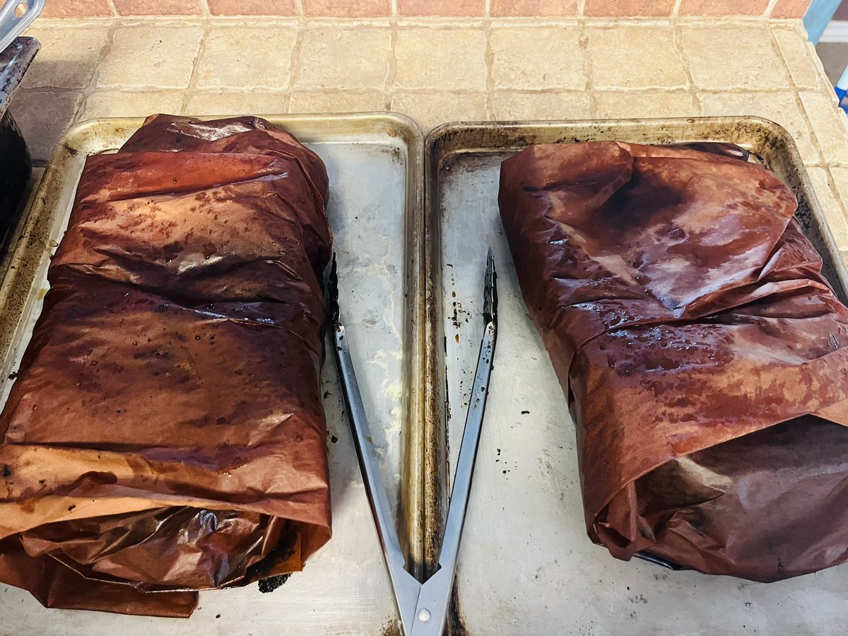 greggdurham's tweet photo. Did a couple of briskets for a friend yesterday.  I let them rest, wrapped in foil, and put them in the freezer. I think he will be happy when he thaws them out! Marbling was out of this World! #bbq. #texasbbq #brisket https://t.co/x6VAgYqbAl