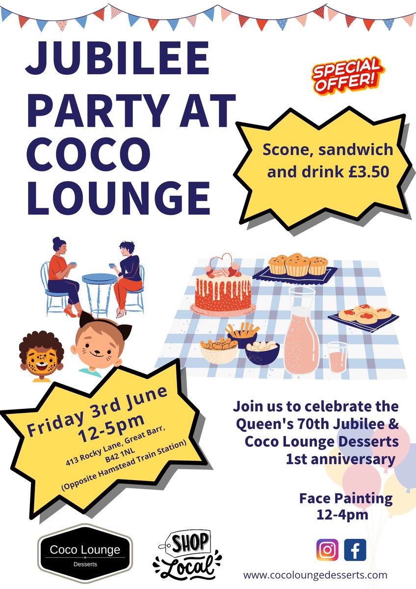 Shahida_1_'s tweet photo. 🇬🇧What other #Jubilee events are taking place
#perrybar
#greatbarr
#handsworth
#jewelleryquarter
Please add & let's
#supportlocal #SmallBusiness
@SajidaCarr @MrDaveConroy @StMarksRC @HandsworthSchs @dee_visuale @TaoCentre_Bham @S_H_Saeed @dharmesh_rajput @sandwelllibs https://t.co/d2e6SbMhTp