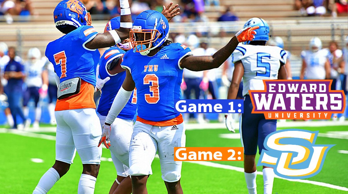 I don't care what anyone says. No one has BIGGER back to back weeks to start the season in the NAIA then <a href="/FMULionsFB/">FMU Lions Football</a> 🟧🟦.

Game 1️⃣: vs. <a href="/EdwardWatersFB/">Edward Waters Football</a>

Game 2️⃣: at <a href="/GeauxJags/">Southern University Football</a>

#NAIA #HBCU  🏈