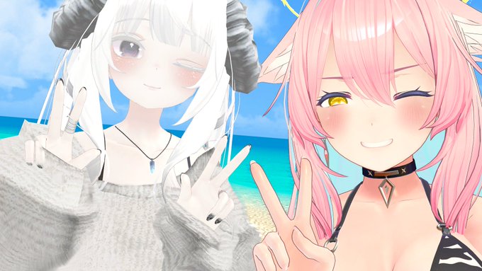 深夜にちょっとだけVR入った(*'ω'*)
Sheepさん&とりたまさんとツーショット!
Burnさんが眠そうに浮かんでる...! 