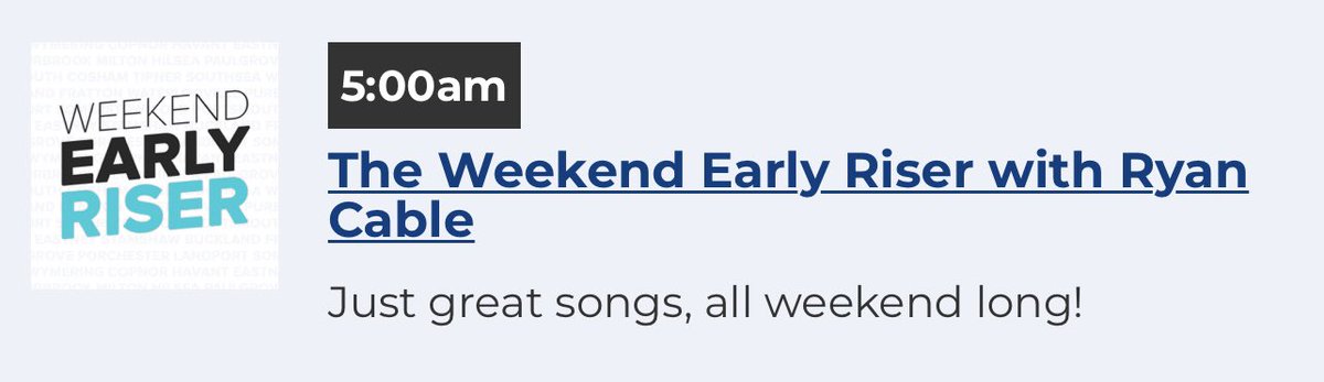 Ryan Cable 🏳️🌈 (@ryancable3) on Twitter photo If you’re an early riser make sure to tune into <a href="/ExpressFM/">Portsmouth’s Express FM</a> tomorrow morning as I’m covering the weekend early riser from 5! Expressfm.com is the place to go 🎙📻 If you’re an early riser make sure to tune into <a href="/ExpressFM/">Portsmouth’s Express FM</a> tomorrow morning as I’m covering the weekend early riser from 5! Expressfm.com is the place to go 🎙📻
