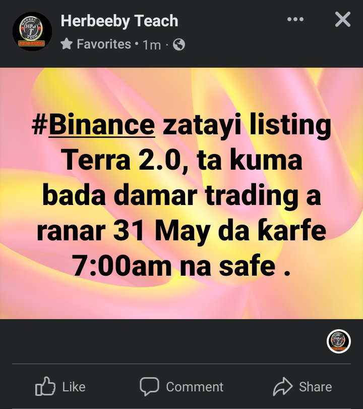HerbeebyT's tweet photo. #Binance #Terra https://t.co/Dxi2zc21Wt