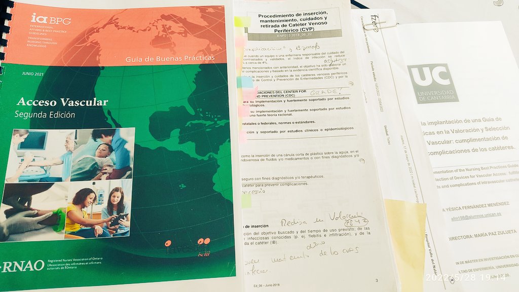 Que el ritmo no pare ! 📘🖊️📈Trabajando en las nuevas recomendaciones #BPSO para #accesosvasculares #evidence #Nursing #enfermeria @RNAO