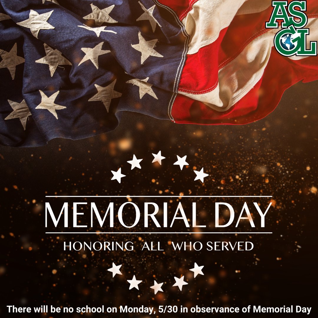 Honoring all who served.   Take time to reflect on the ultimate sacrifice others have made while serving in the United States armed forces.  We Thank You!
#asglcares